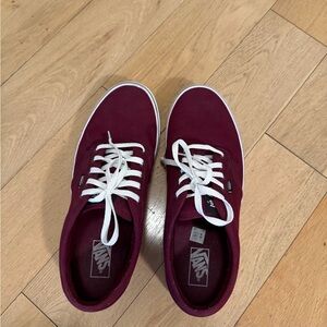 Vans Maroon Sneakers with White Accents